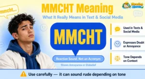 MMCHT meaning in text featured image showing slang explanation and social media context
