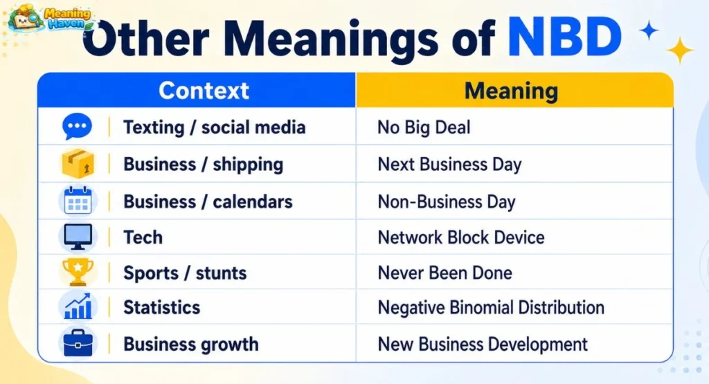 other meanings of nbd in different contexts