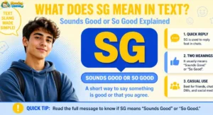 What does SG mean in text featured image showing SG means sounds good or so good