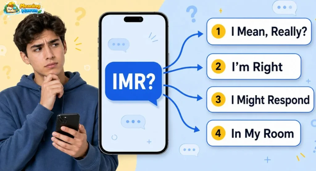Why IMR confuses people because it has different meanings in texting
