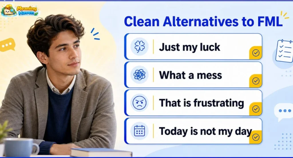 Clean and work-safe alternatives to FML in text and conversation
