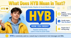 HYB text meaning explained with Gen Z texting slang and social media conversation design