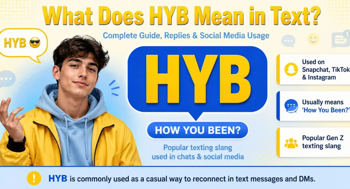 HYB text meaning explained with Gen Z texting slang and social media conversation design