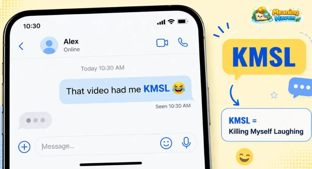 KMSL text message example showing what KMSL means in chat
