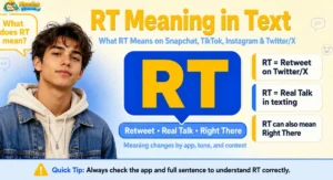 RT meaning in text explained with Retweet Real Talk and Right There