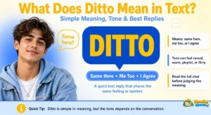 What does ditto mean in text featured image showing texting meaning and tone