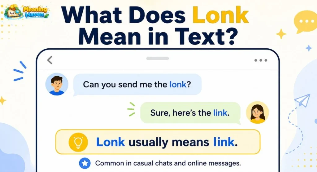 what does lonk mean in text message example