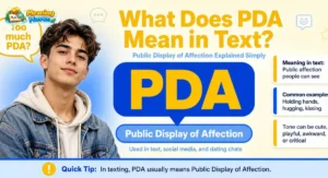What does PDA mean in text