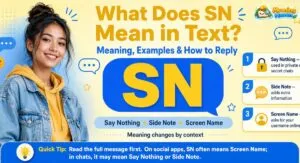 what does sn mean in text