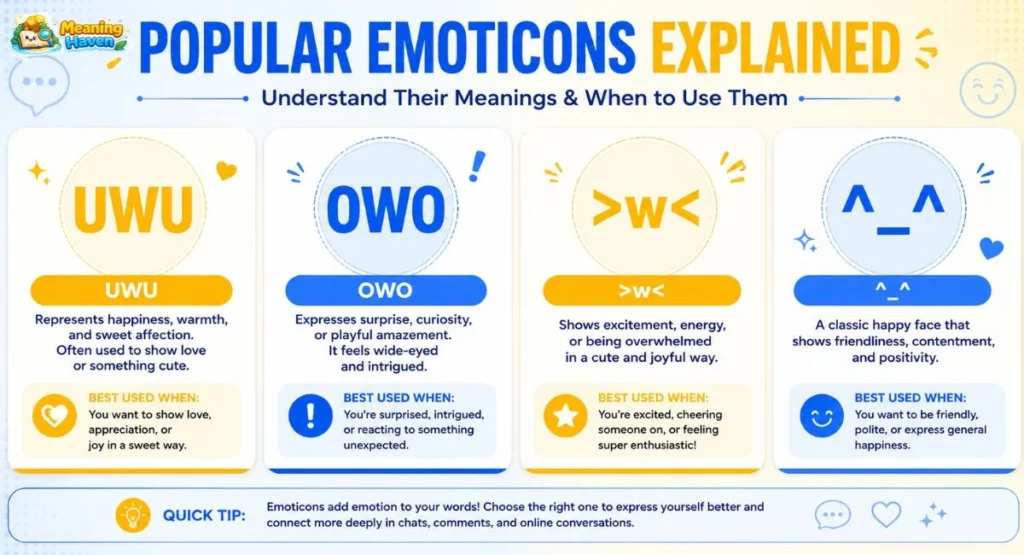 Examples of how UWU is used in texting social media and gaming