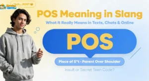 POS meaning in slang explained — Gen Z teenager reacting to a POS text message