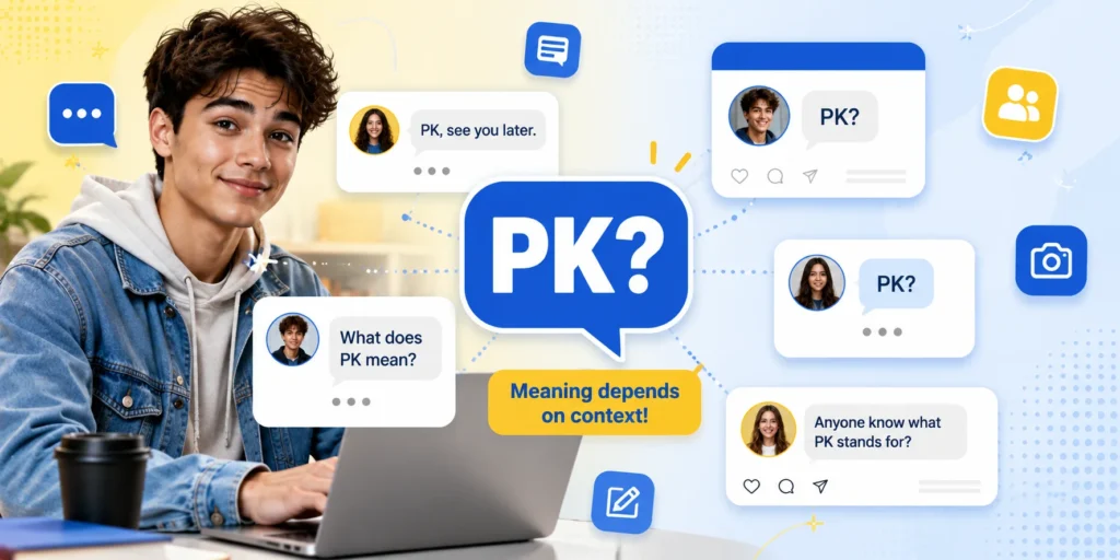 PK meaning in texting and social media messages