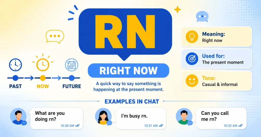 RN means right now in texting infographic