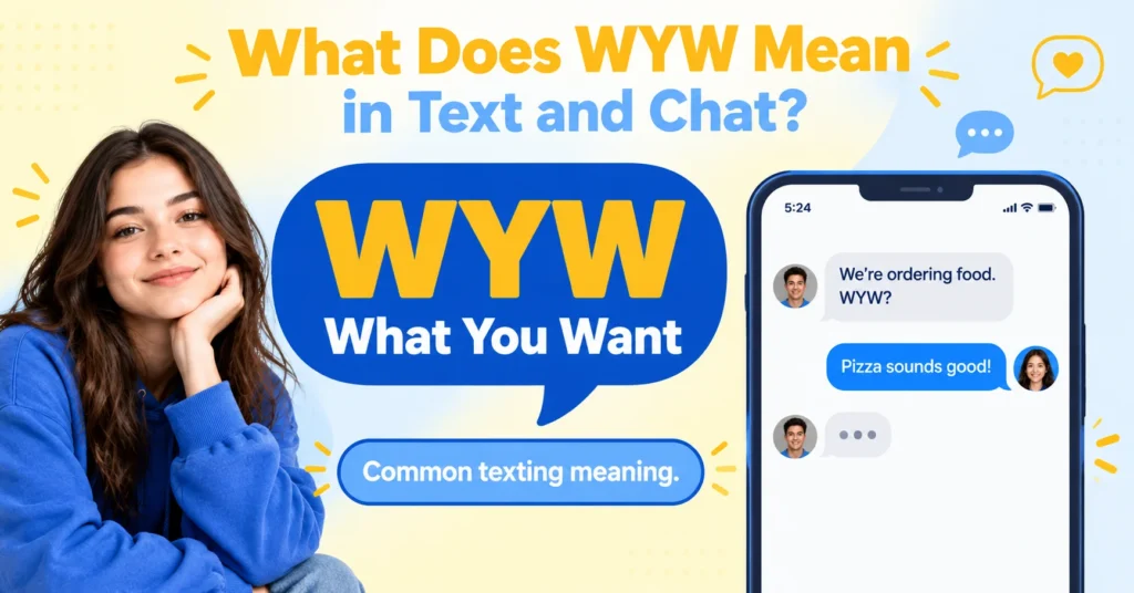 What does WYW mean in text and chat showing What You Want